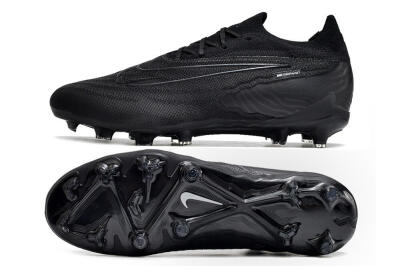 Unisex Nike Phantom GX Elite FG Firm Ground Low-Tops Football Boots - Black/White/Black