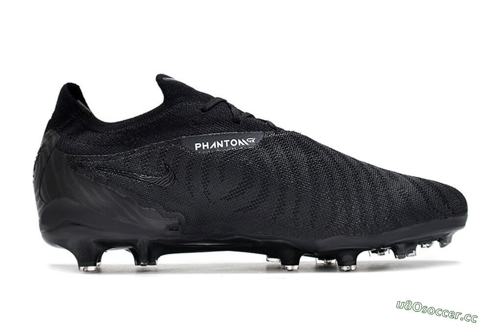 Unisex Nike Phantom GX Elite FG Firm Ground Low-Tops Football Boots - Black/White/Black 7