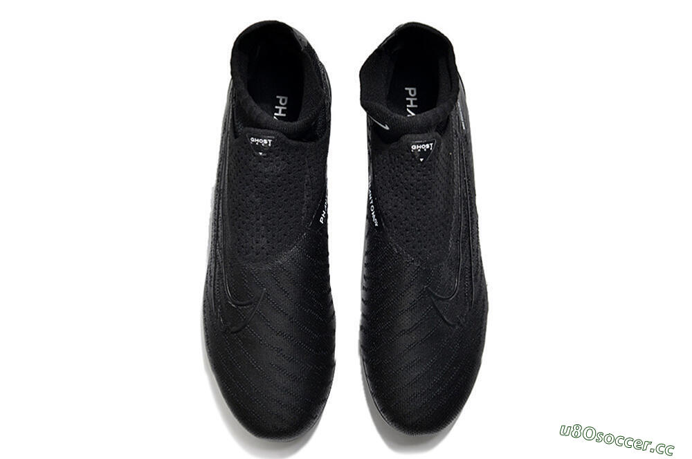Unisex Nike Phantom GX Elite DF Link FG Firm Ground High-Tops Football Boots - Black/White/Black 4
