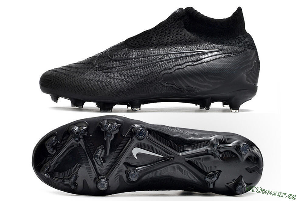Unisex Nike Phantom GX Elite DF Link FG Firm Ground High-Tops Football Boots - Black/White/Black 1