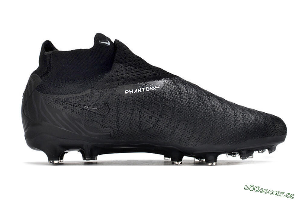 Unisex Nike Phantom GX Elite DF Link FG Firm Ground High-Tops Football Boots - Black/White/Black 7