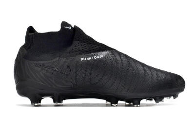 Unisex Nike Phantom GX Elite DF Link FG Firm Ground High-Tops Football Boots - Black/White/Black