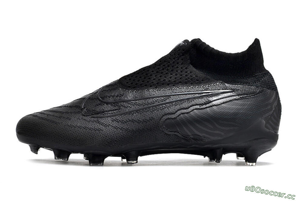 Unisex Nike Phantom GX Elite DF Link FG Firm Ground High-Tops Football Boots - Black/White/Black 0