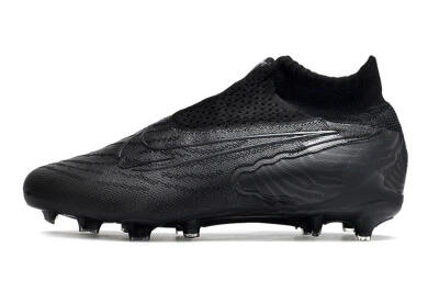Unisex Nike Phantom GX Elite DF Link FG Firm Ground High-Tops Football Boots - Black/White/Black