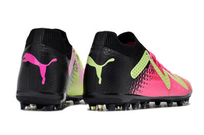 Men's Puma Future Ultimate MG Multi Ground Low-Tops Football Boots - Green/Pink/Black
