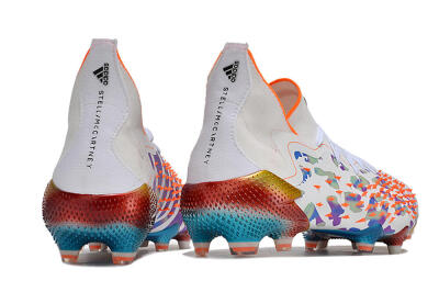 Men's Adidas Predator Freak.1 FG Firm Ground High-Tops Football Boots - White/Rainbow