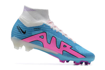 Men's Nike Air Zoom Mercurial Superfly 9 Elite FG Firm Ground High-Tops Football Boots - Blue/Pink/White
