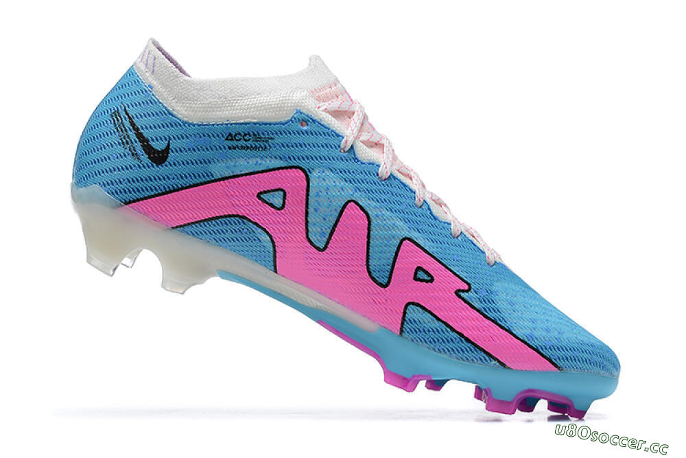 Men's Nike Air Zoom Mercurial Vapor 15 Elite FG Firm Ground Low-Tops Football Boots - Blue/Pink/White 6
