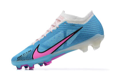 Men's Nike Air Zoom Mercurial Vapor 15 Elite FG Firm Ground Low-Tops Football Boots - Blue/Pink/White