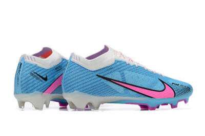 Men's Nike Air Zoom Mercurial Vapor 15 Elite FG Firm Ground Low-Tops Football Boots - Blue/Pink/White