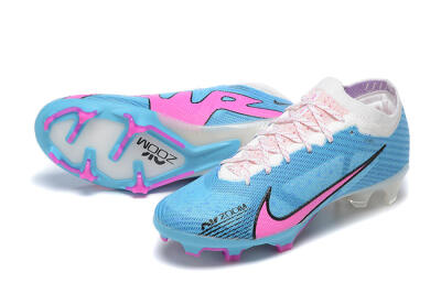 Men's Nike Air Zoom Mercurial Vapor 15 Elite FG Firm Ground Low-Tops Football Boots - Blue/Pink/White