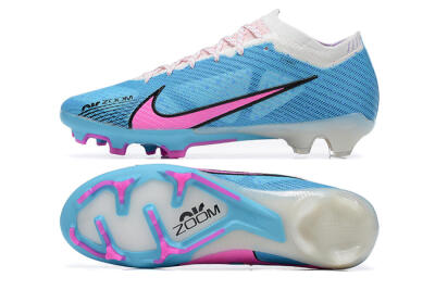 Men's Nike Air Zoom Mercurial Vapor 15 Elite FG Firm Ground Low-Tops Football Boots - Blue/Pink/White