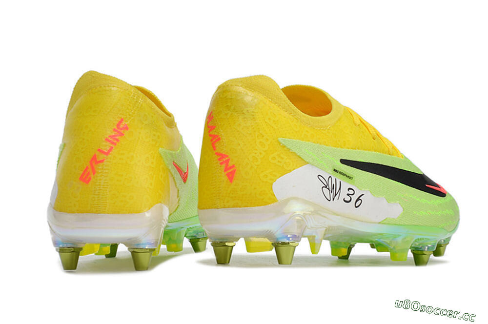 Men's Nike Phantom GX Elite SG Soft Ground Low-Tops Football Boots - Green/Black/Yellow 6
