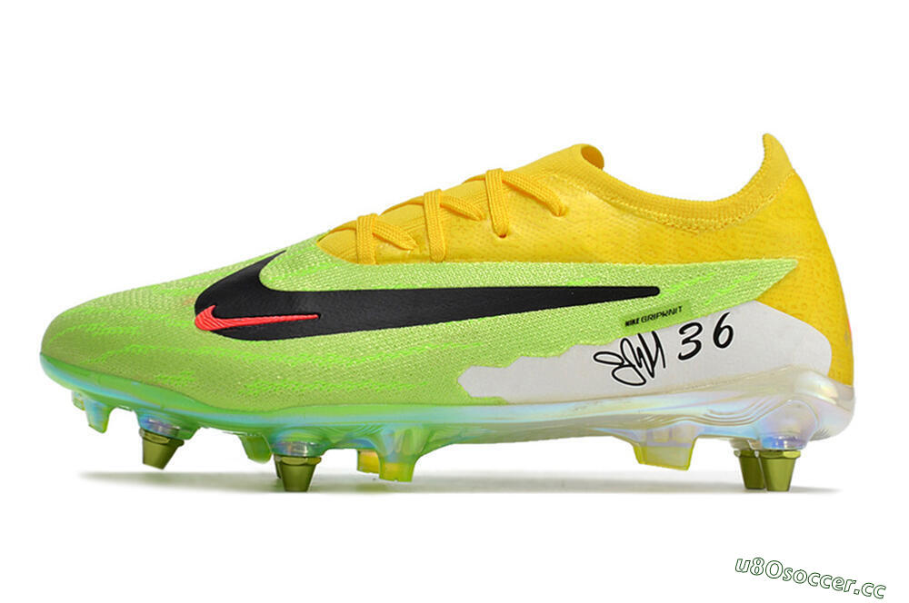 Men's Nike Phantom GX Elite SG Soft Ground Low-Tops Football Boots - Green/Black/Yellow 0