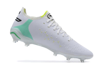 Men's Puma King Ultimate Icon MG Multi Ground Low-Tops Football Boots - White/Yellow/Black