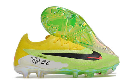 Men's Nike Phantom GX Elite FG Firm Ground Low-Tops Football Boots - Green/Black/Yellow