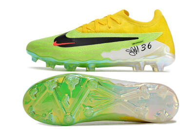 Men's Nike Phantom GX Elite FG Firm Ground Low-Tops Football Boots - Green/Black/Yellow