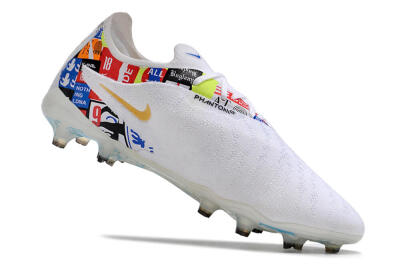 Men's Harry Kane X Nike Phantom GX Elite FG Firm Ground Low-Tops Football Boots - White/Rainbow