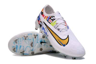 Men's Harry Kane X Nike Phantom GX Elite FG Firm Ground Low-Tops Football Boots - White/Rainbow