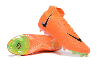 Men's Nike Phantom Luna Elite FG Firm Ground High-Tops Football Boots - Orange/Black/Green
