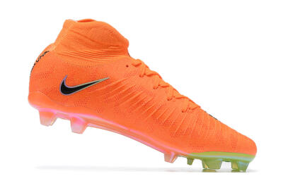 Men's Nike Phantom Luna Elite FG Firm Ground High-Tops Football Boots - Orange/Black/Green