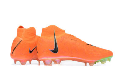 Men's Nike Phantom Luna Elite FG Firm Ground High-Tops Football Boots - Orange/Black/Green
