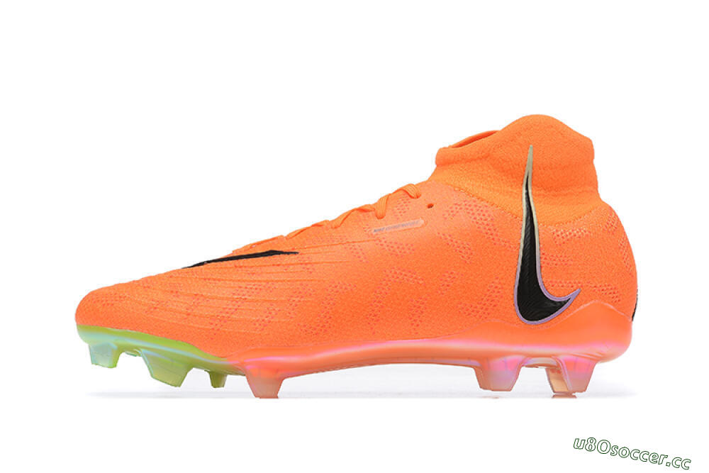 Men's Nike Phantom Luna Elite FG Firm Ground High-Tops Football Boots - Orange/Black/Green 0