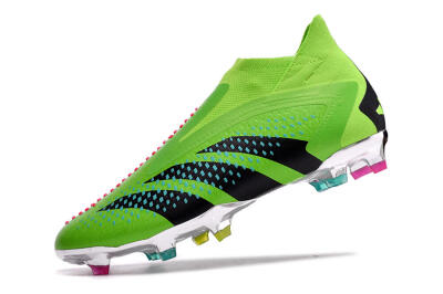 Men's Adidas Predator Accuracy+ FG Firm Ground High-Tops Football Boots - Green/Blue/Black