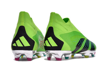 Men's Adidas Predator Accuracy+ FG Firm Ground High-Tops Football Boots - Green/Blue/Black
