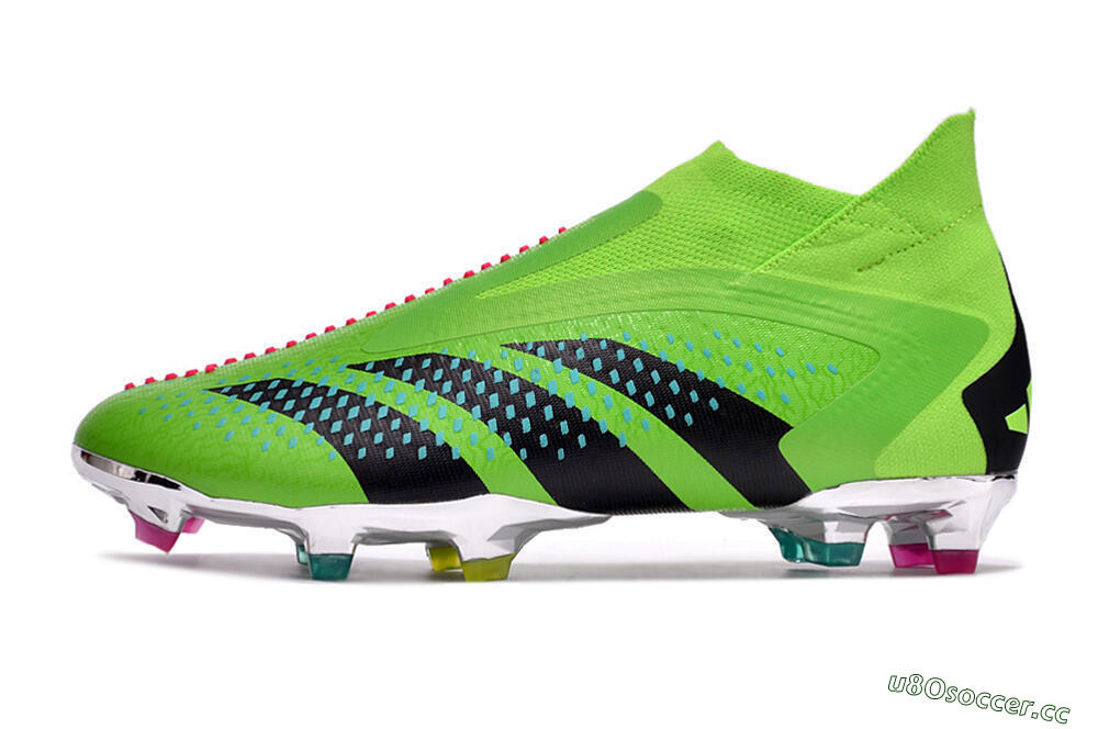 Men's Adidas Predator Accuracy+ FG Firm Ground High-Tops Football Boots - Green/Blue/Black 0