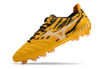 Men's Mizuno Morelia Neo 3 Pro FG Firm Ground Low-Tops Football Boots - Yellow/Black/White