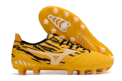 Men's Mizuno Morelia Neo 3 Pro FG Firm Ground Low-Tops Football Boots - Yellow/Black/White