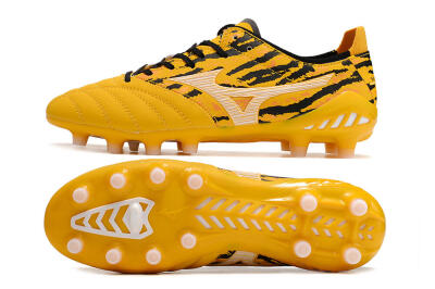 Men's Mizuno Morelia Neo 3 Pro FG Firm Ground Low-Tops Football Boots - Yellow/Black/White
