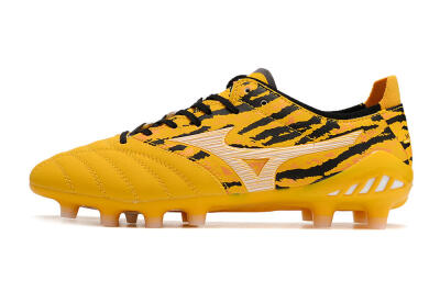 Men's Mizuno Morelia Neo 3 Pro FG Firm Ground Low-Tops Football Boots - Yellow/Black/White