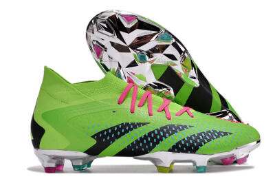 Men's Adidas Predator Accuracy.1 FG Firm Ground High-Tops Football Boots - Green/Blue/Black