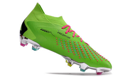 Men's Adidas Predator Accuracy.1 FG Firm Ground High-Tops Football Boots - Green/Blue/Black