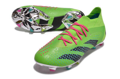 Men's Adidas Predator Accuracy.1 FG Firm Ground High-Tops Football Boots - Green/Blue/Black