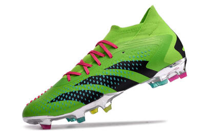 Men's Adidas Predator Accuracy.1 FG Firm Ground High-Tops Football Boots - Green/Blue/Black
