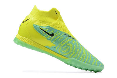 Men's Nike Phantom GX Elite DF TF Artificial Turf High-Tops Football Shoes - Blue/Black/Yellow