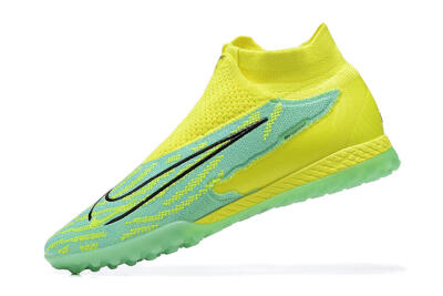 Men's Nike Phantom GX Elite DF TF Artificial Turf High-Tops Football Shoes - Blue/Black/Yellow