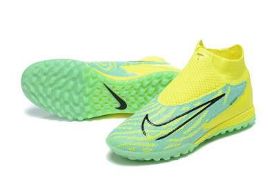 Men's Nike Phantom GX Elite DF TF Artificial Turf High-Tops Football Shoes - Blue/Black/Yellow