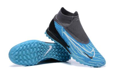 Men's Nike Phantom GX Elite DF TF Artificial Turf High-Tops Football Shoes - Blue/White/Black
