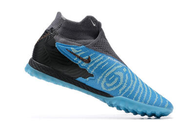 Men's Nike Phantom GX Elite DF TF Artificial Turf High-Tops Football Shoes - Blue/White/Black