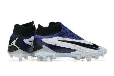 Men's Nike Phantom GX Elite DF FG Firm Ground High-Tops Football Boots - White/Black/Blue