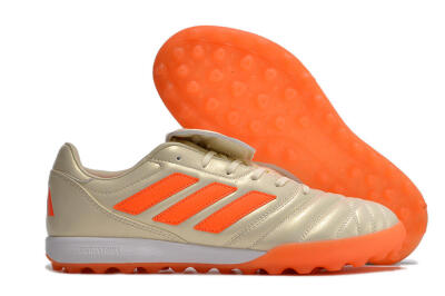 Men's Adidas Copa Gloro TF Artificial Turf Low-Tops Football Shoes - Beige/Orange