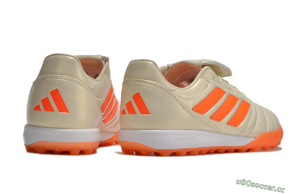 Men's Adidas Copa Gloro TF Artificial Turf Low-Tops Football Shoes - Beige/Orange 6