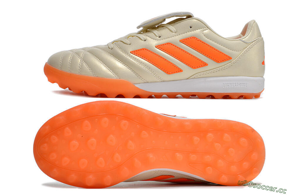 Men's Adidas Copa Gloro TF Artificial Turf Low-Tops Football Shoes - Beige/Orange 1