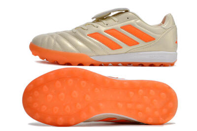 Men's Adidas Copa Gloro TF Artificial Turf Low-Tops Football Shoes - Beige/Orange