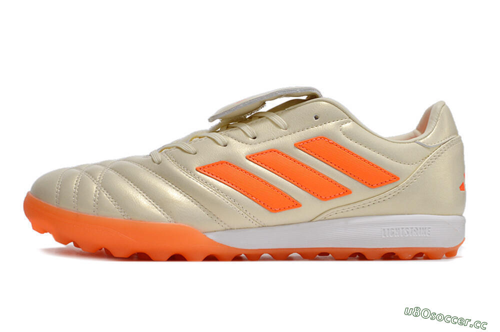 Men's Adidas Copa Gloro TF Artificial Turf Low-Tops Football Shoes - Beige/Orange 0