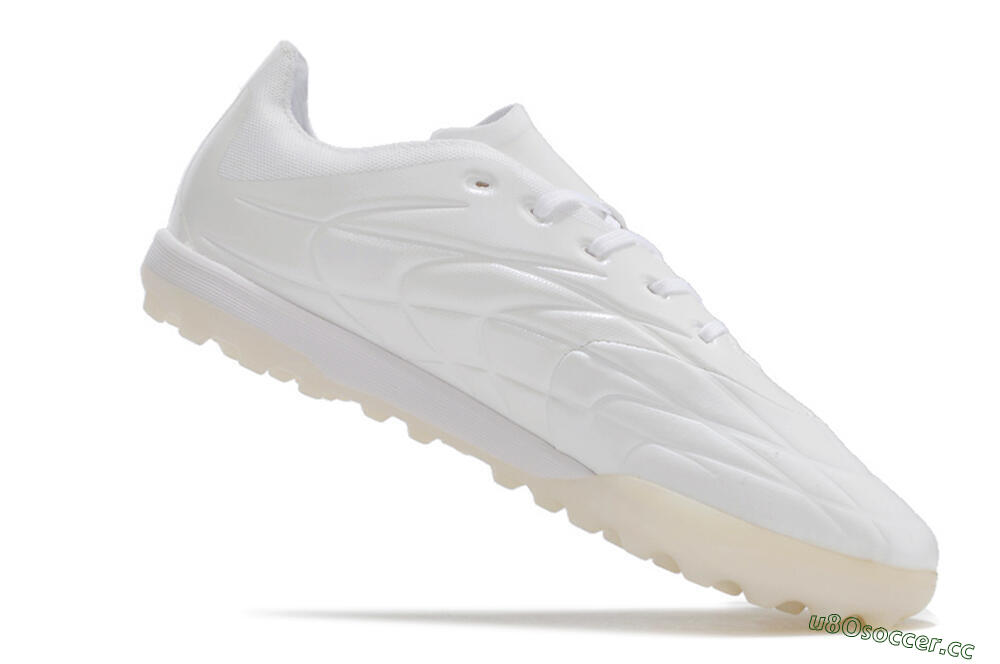 Men's Adidas Copa Pure.3 TF Artificial Turf Low-Tops Football Shoes - White/White 4